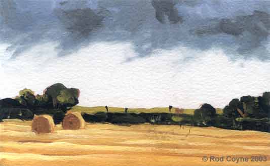 Two Bales Storm Clouds